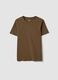 T-shirt verde in puro cotone organico a girocollo regular fit_4