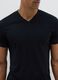 Black pure organic cotton V-neck T-shirt_1