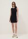 Black stretch cotton mini dress_0