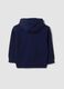 Blue pure cotton hoodie with regular fit for boys_5