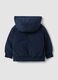 Blue padded hooded jacket with Mickey print for boys_1