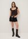 Black Lace Mini Skirt Regular Fit_1