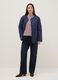 Wide leg jeans in blue stretch cotton_0