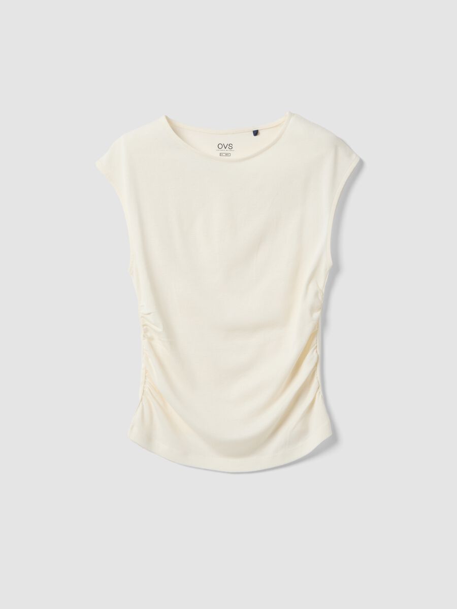 White pure cotton regular fit tank top_5
