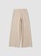 Beige relaxed-fit viscose-blend trousers_0