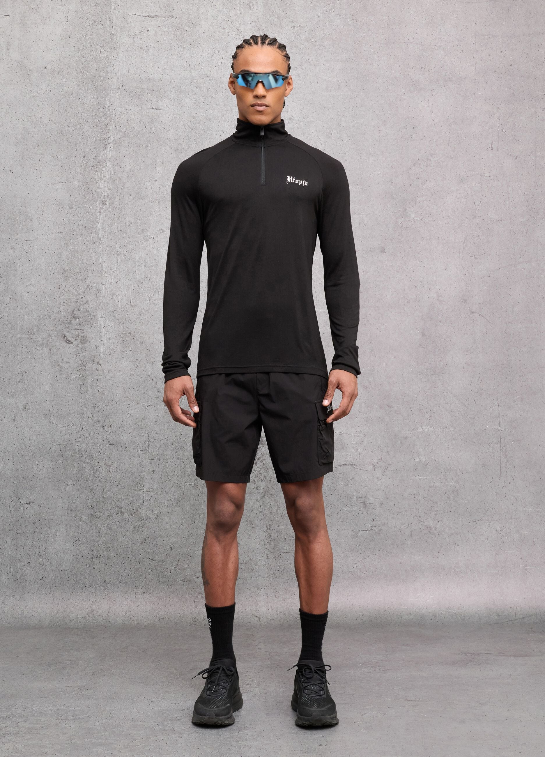 Half-Zip Light Sweater Black