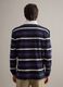 Long sleeve pure cotton polo with multicolour stripes, regular fit_2