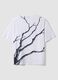 White pure cotton T-shirt with Nature slogan_1