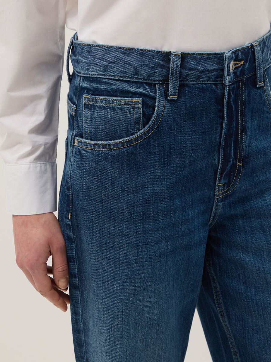 Pure Cotton Blue Baggy Fit Jeans_4