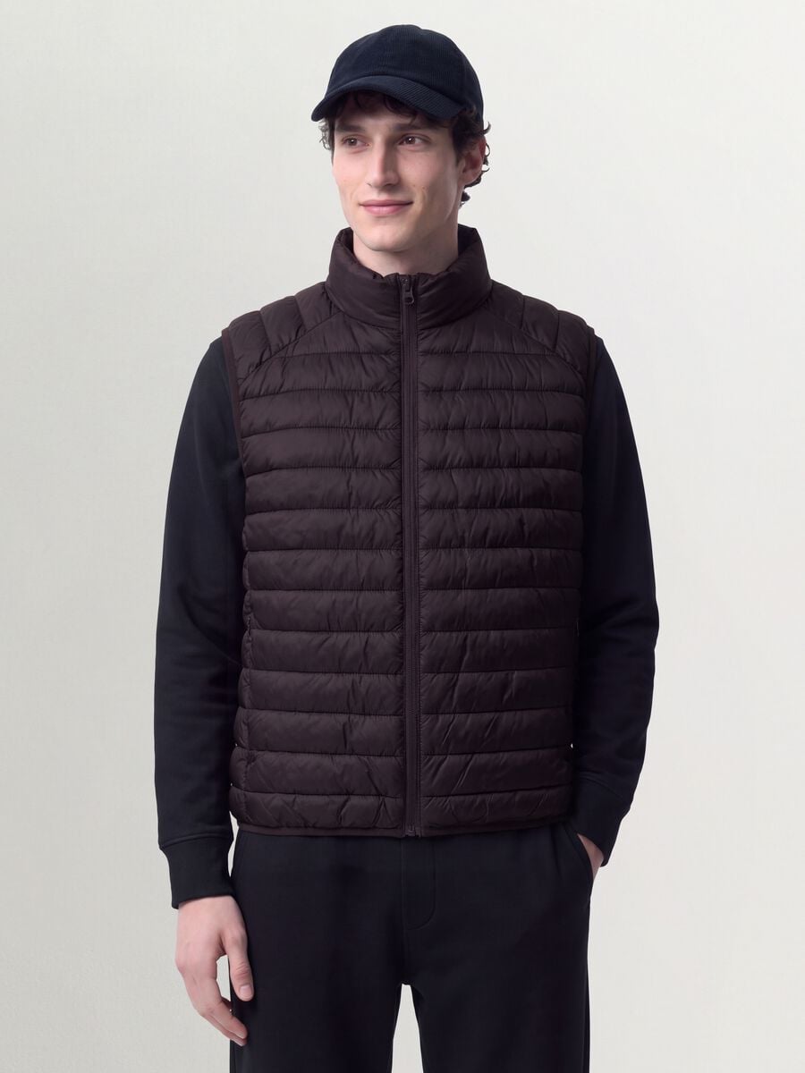 Purple Ultralight padded gilet with zip_0