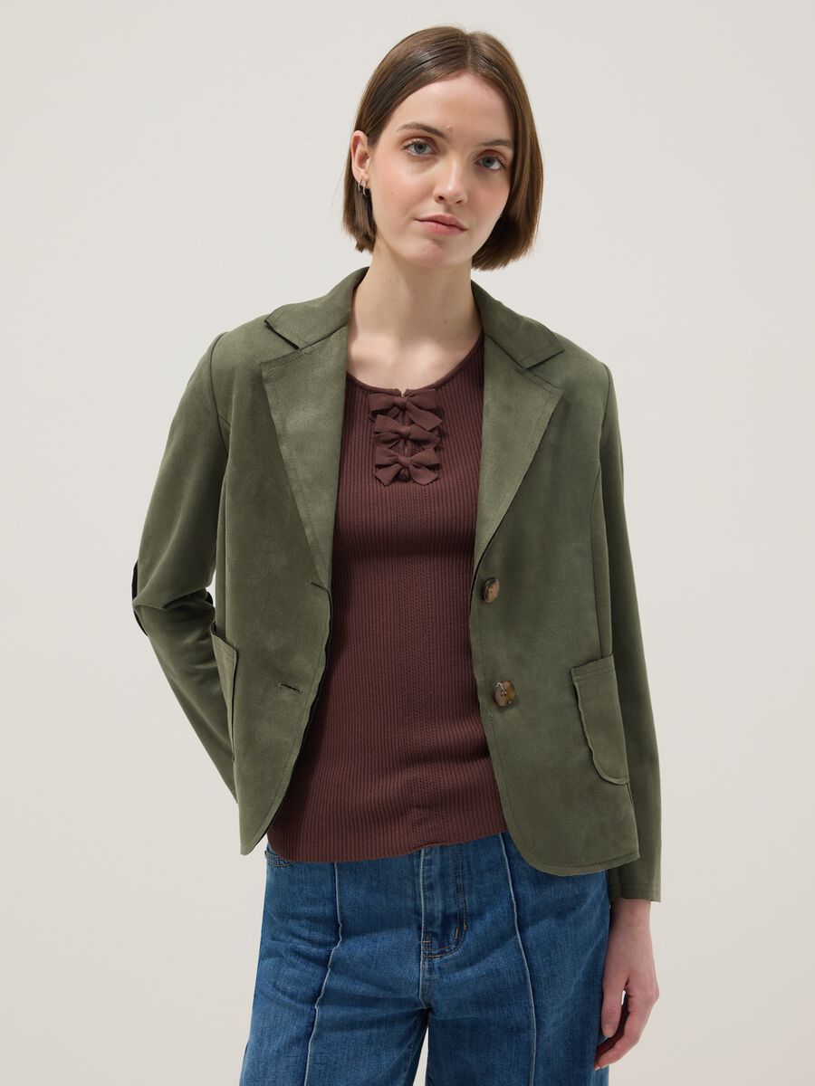 Green Lightweight Regular Fit Jacket with Pockets_0