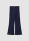 Blue organic cotton flare trousers_0