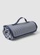 Blue striped throw with handle_0