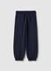 Blue jogger trousers for girls in pure cotton regular fit_0