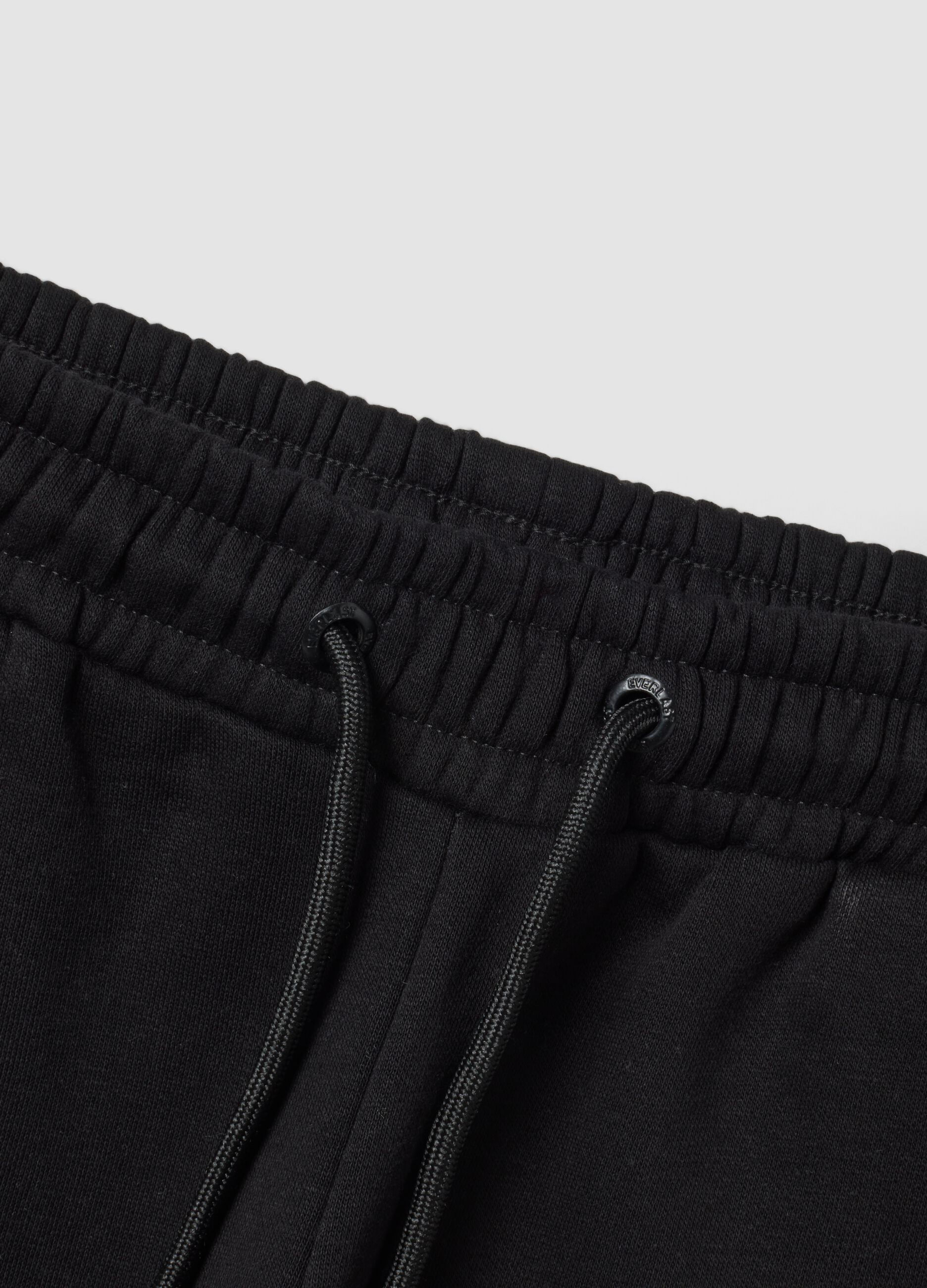 Black cotton-blend girls&rsquo; joggers, regular fit