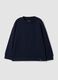 Blue long-sleeve crew-neck pure cotton T-shirt for boys_3