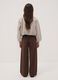 Brown wide-leg jeans in pure cotton twill_2