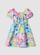 Multicolour pure cotton floral dress, regular fit_0