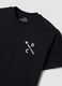 Black pure cotton crew-neck printed T-shirt_2