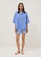 Light blue pure cotton V-neck top_1