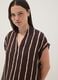 Brown striped viscose-blend midi dress_4