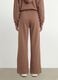 Brown culotte trousers in 100% organic cotton for girls_3