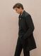 Trench lungo nero regular fit con bottoni_0
