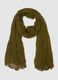 Green semi-sheer crinkle-effect scarf_0