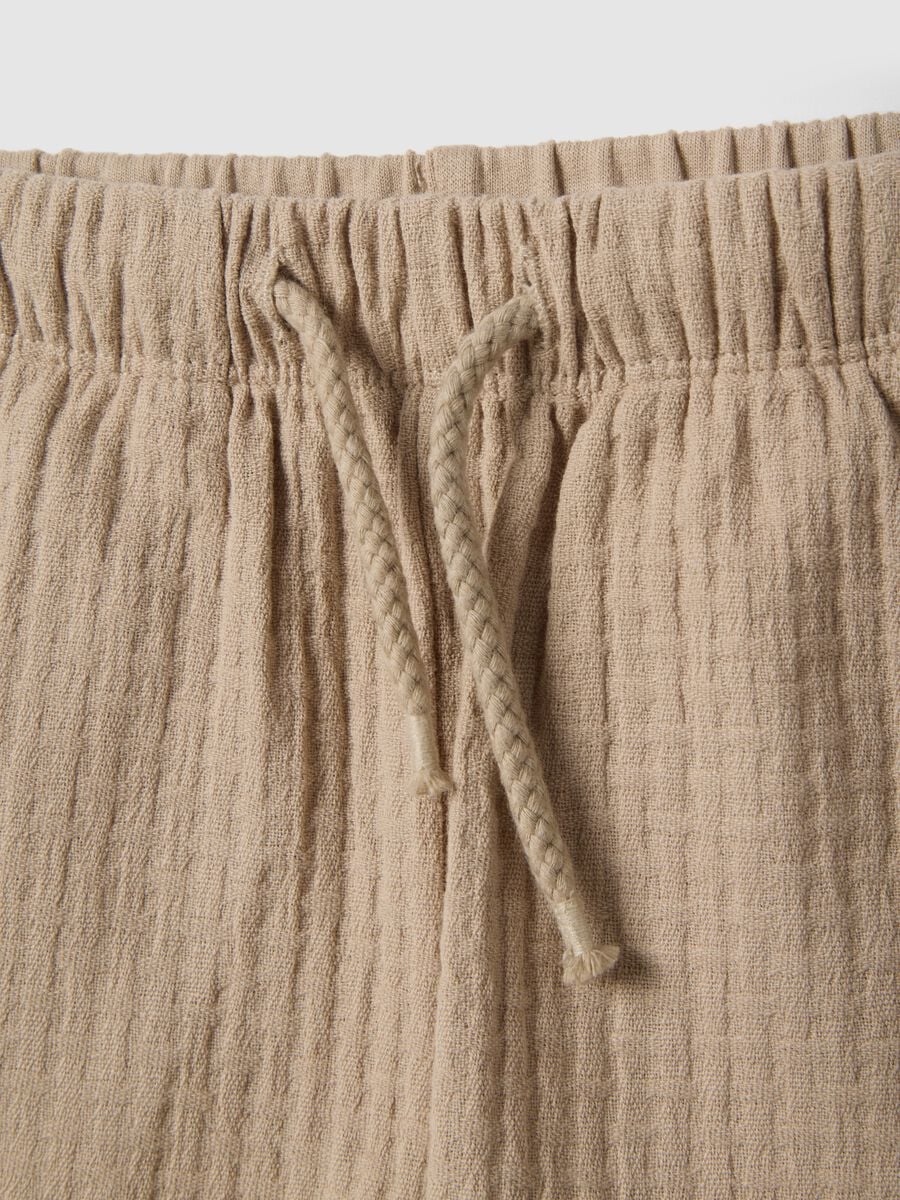 Shorts in puro cotone grigio da bimbo regular fit_2