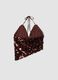 Brown sequin stretch-fabric top_2