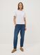 Blue denim baggy-fit jeans in pure cotton with paperbag waist_0