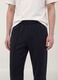 Navy blue relaxed-fit stretch joggers_4