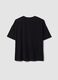 Black crew-neck T-shirt in stretchy cotton-modal blend, regular fit_1