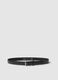 Black genuine leather belt_0