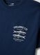 Blue short-sleeved T-shirt in 100% cotton_5