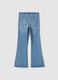 Girls' azure cotton blend flare fit jeggings_1