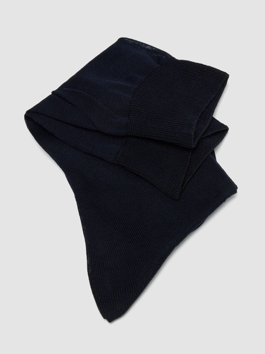 Three-pack of blue pure cotton Fil d&rsquo;&Eacute;cosse socks_1
