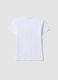 White fitted pure cotton T-shirt with Six Seven front print_6