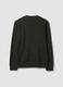 Black crew-neck cotton-blend sweatshirt, regular fit_5