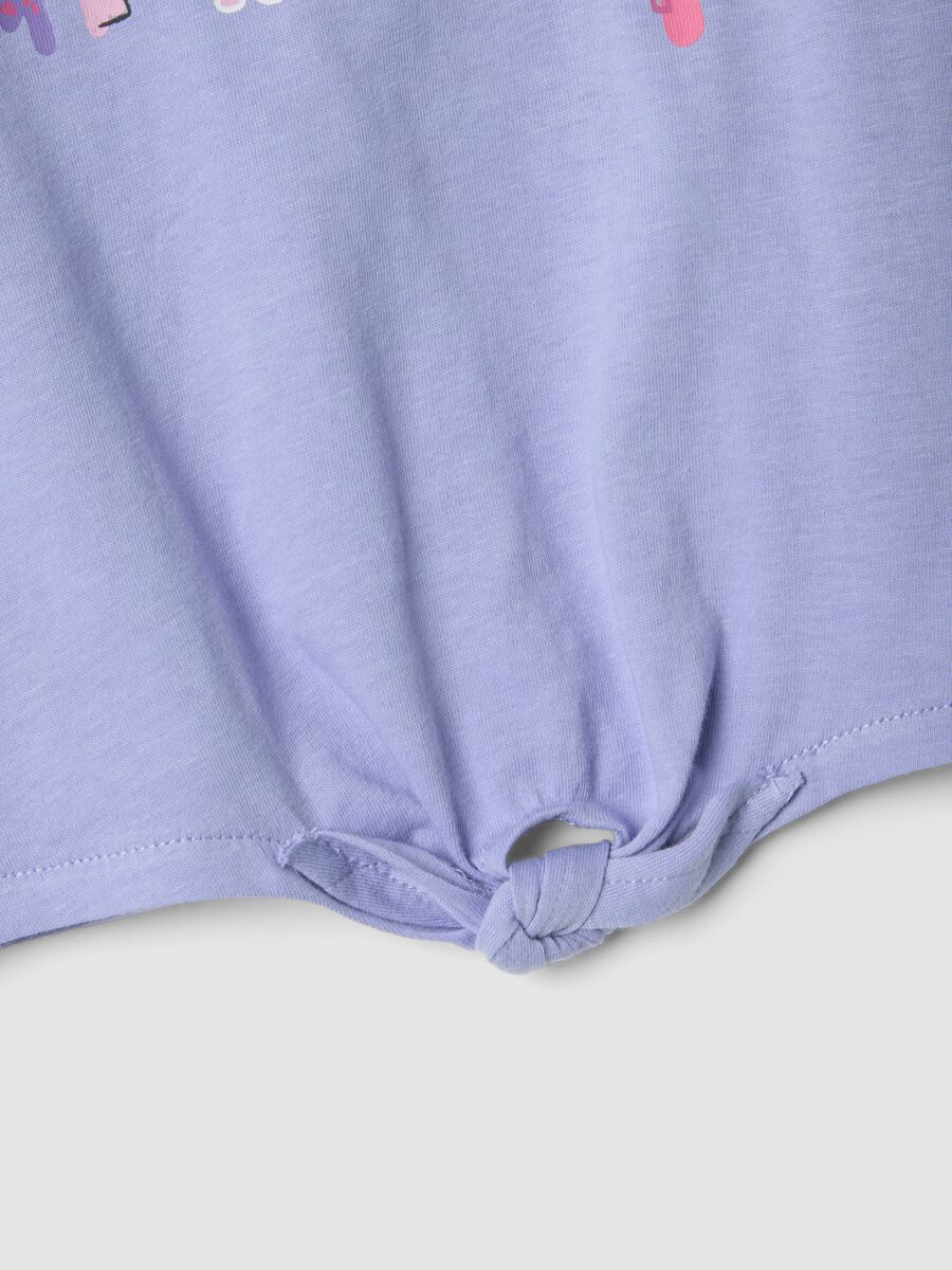 Canotta viola in puro cotone con nodo regular fit_2
