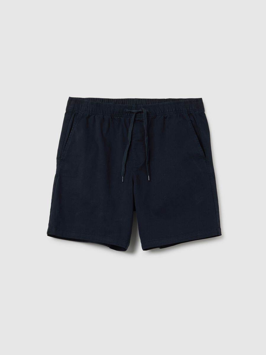 Stretch cotton Bermuda joggers_1