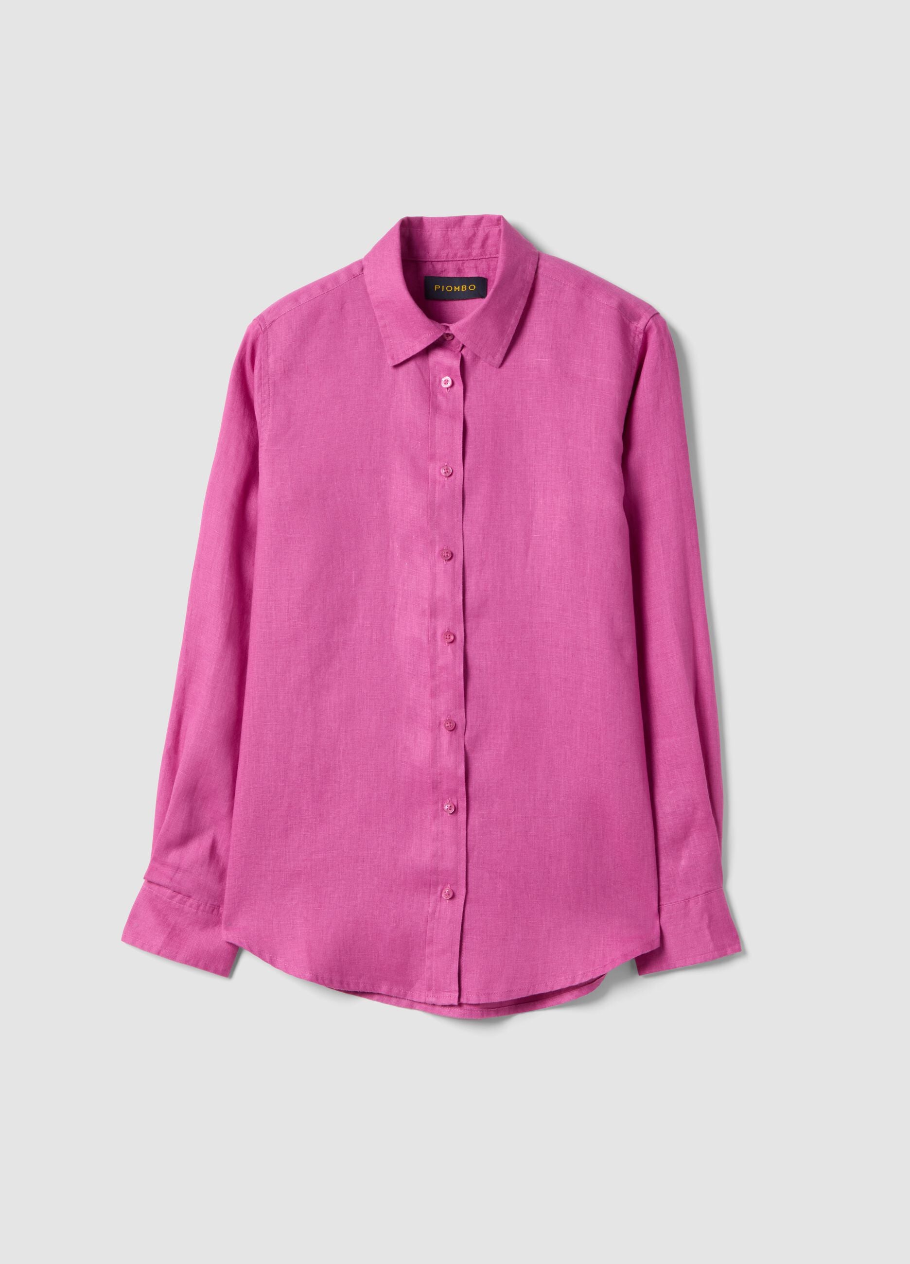 Pink Pure Linen Regular Fit Shirt