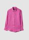 Pink Pure Linen Regular Fit Shirt_4
