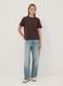 The Iconic Tee relaxed-fit brown pure cotton short-sleeve T-shirt_1