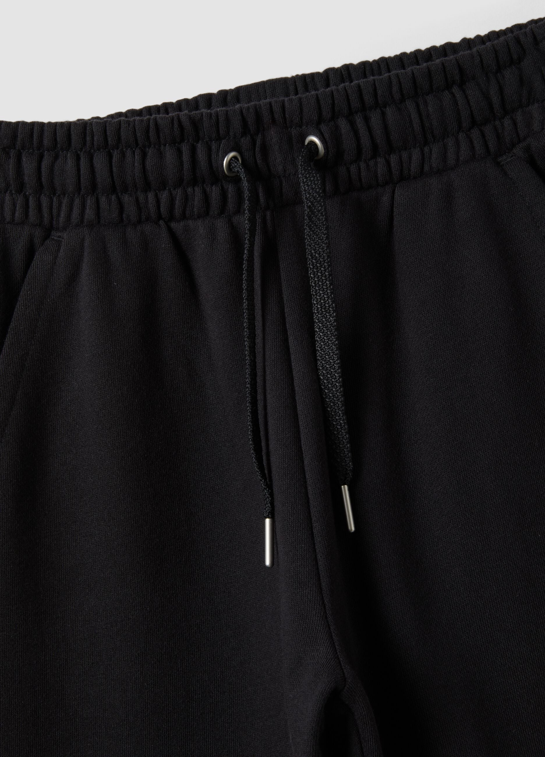 Black pure organic cotton regular-fit joggers for girls