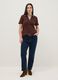 Short-sleeve brown pure cotton polo shirt regular fit_3