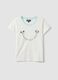 White organic cotton Mickey Mouse print pyjama T-shirt_4
