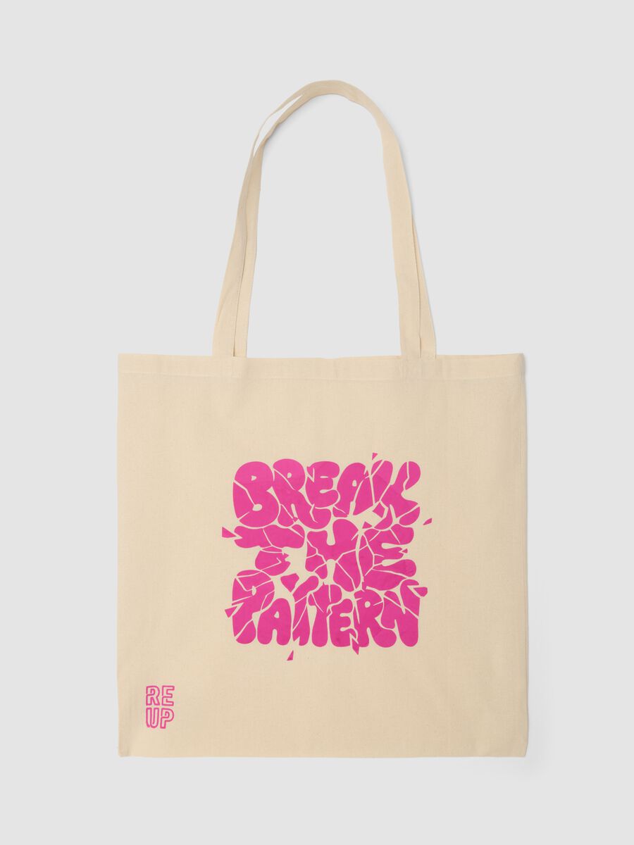 RE-UP tote bag with "Break the Pattern" screen print_0