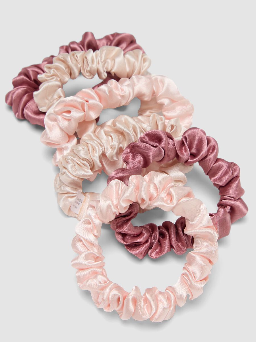 SINCERELY HAIR Small Satin Scrunchies (6-Pack) Pink & Mauve_2
