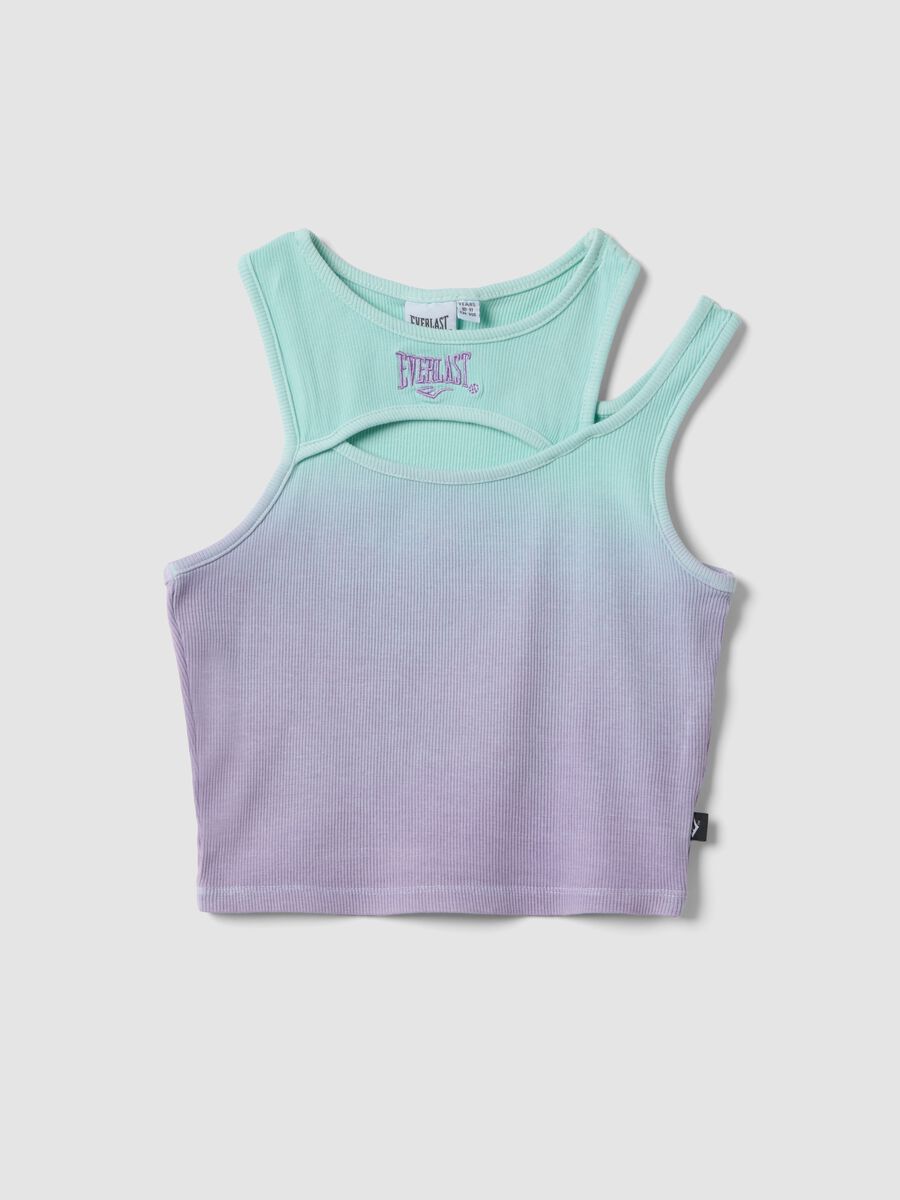 Purple ombr&eacute; stretch cotton fitted girls&rsquo; tank top_3